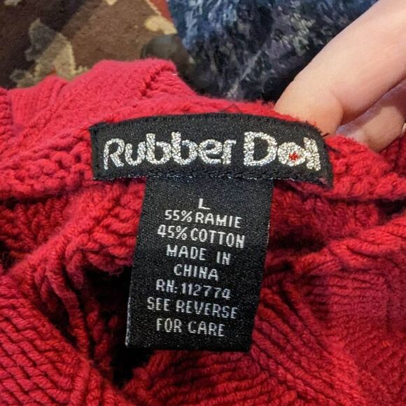 🥚3/30 Vanity Vintage Cable Knit Pullover Sweater w/ Hood - Picture 5 of 8